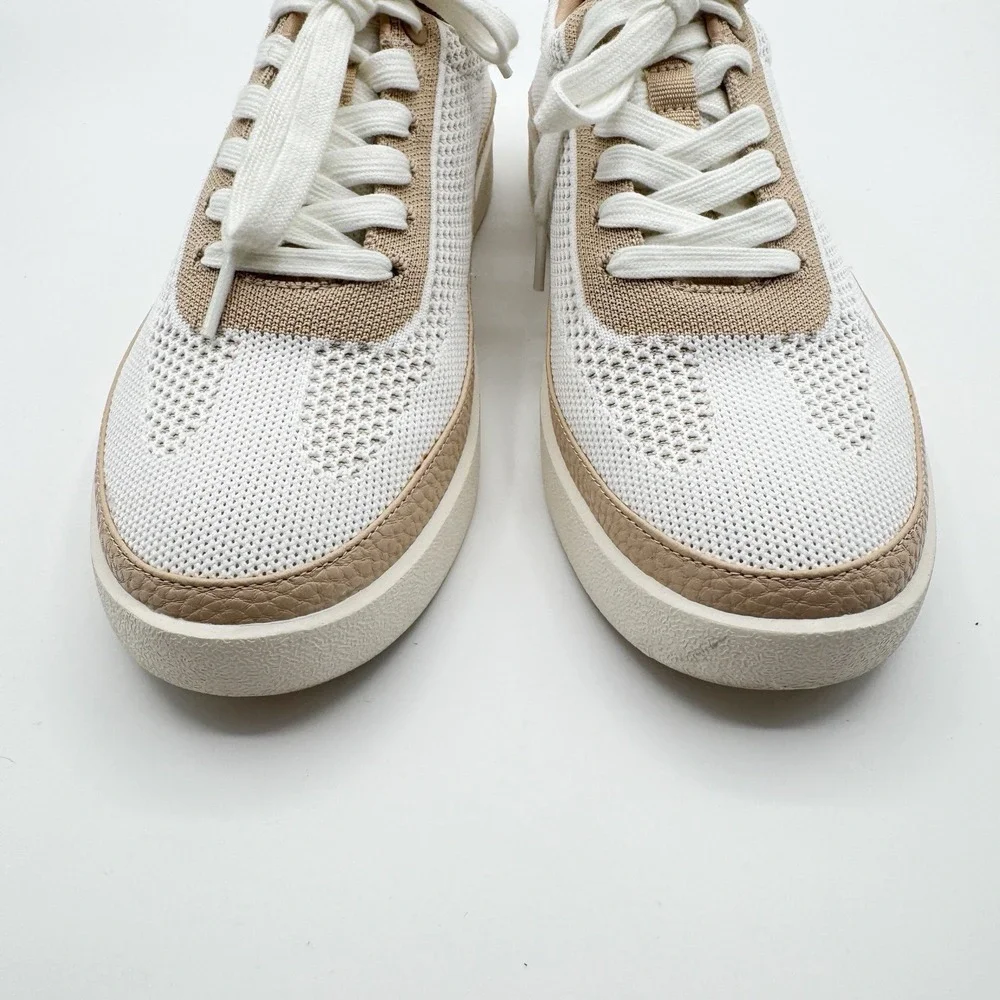 Vionic Galia Women's Knit Sneakers 7.5 Tan Comfort Casual Travel Walking Shoes